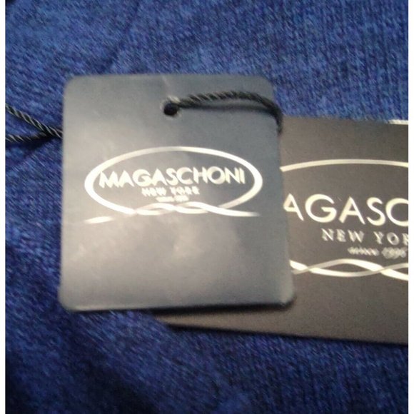 Magaschoni Cashmere Ruffled Blue Cardigan Sweater - Picture 9 of 16